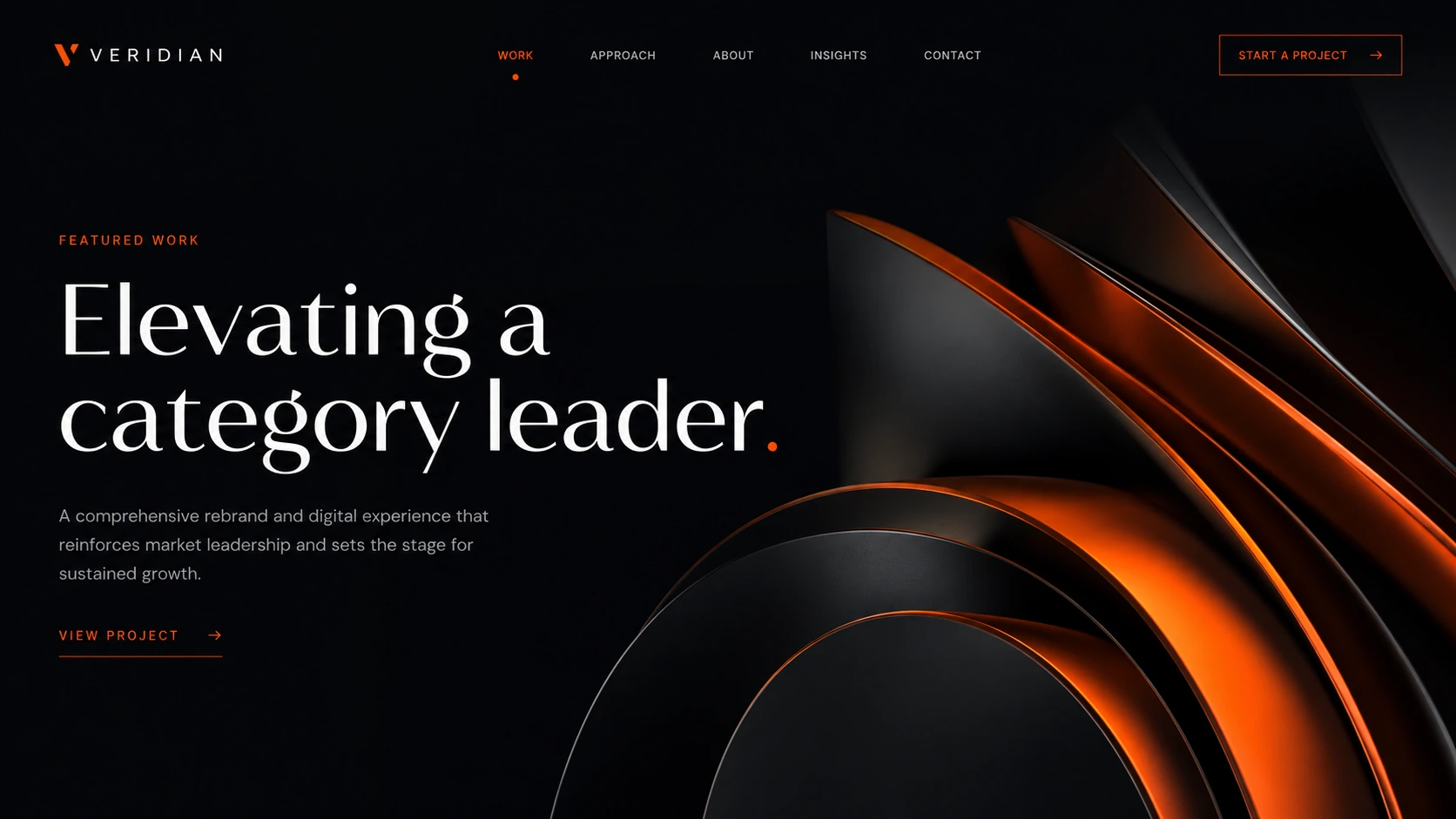 Desktop preview of a premium brand website project